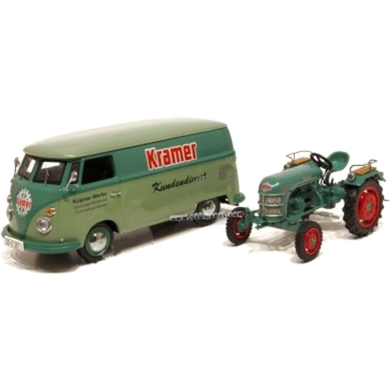 1/43 VOLSKWAGEN Combi "Kramer" + Tracteur Kramer VOLKSWAGEN 1/43 VOLSKWAGEN Combi "Kramer" + Tracteur Kramer VOLKSWAGEN