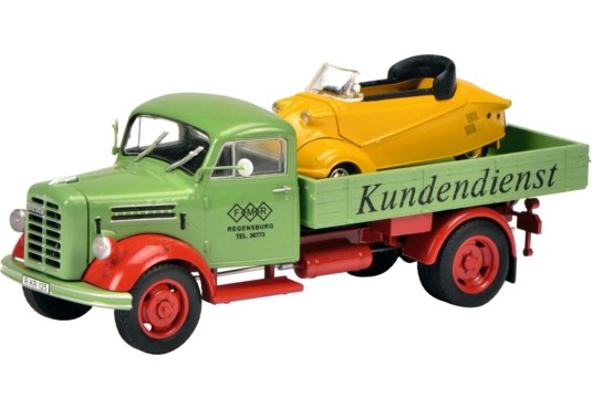 1/43 BORGWARD B 2500 Plateau + Messerschmitt BORGWARD