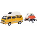 1/43 VOLKSWAGEN T3 Westfalia Joker + Remorque + BMW Isetta VOLKSWAGEN