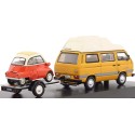 1/43 VOLKSWAGEN T3 Westfalia Joker + Remorque + BMW Isetta VOLKSWAGEN