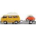 1/43 VOLKSWAGEN T3 Westfalia Joker + Remorque + BMW Isetta VOLKSWAGEN