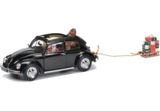 1/43 VOLKSWAGEN Coccinelle Noël + Luge cadeaux + Personnages VOLKSWAGEN