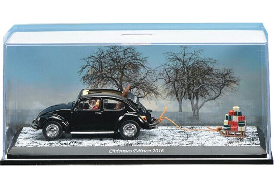 1/43 VOLKSWAGEN Coccinelle Noël + Luge cadeaux + Personnages VOLKSWAGEN