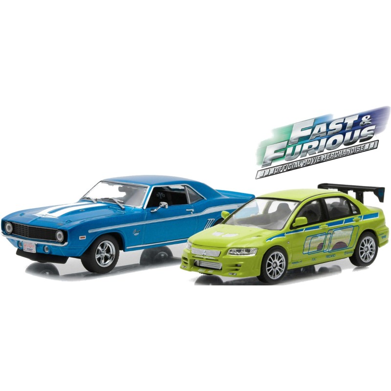 1/43 CHEVROLET Camaro MITSUBISHI Lancer "Fast And Furious" CHEVROLET 1/43 CHEVROLET Camaro MITSUBISHI Lancer "Fast And Furious" CHEVROLET