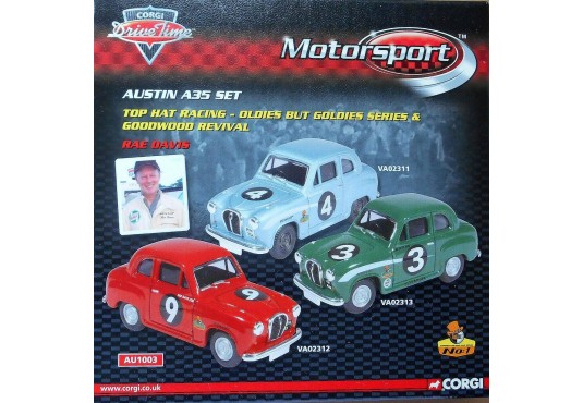 1/43 AUSTIN A35 N°9 + N°4 + N°3 Goodvood Revival Top Hat AUSTIN