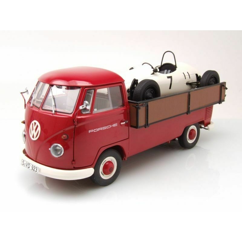 Miniature 1/18 VOLKSWAGEN Combi T1 Westfalia Porsche + Formule V