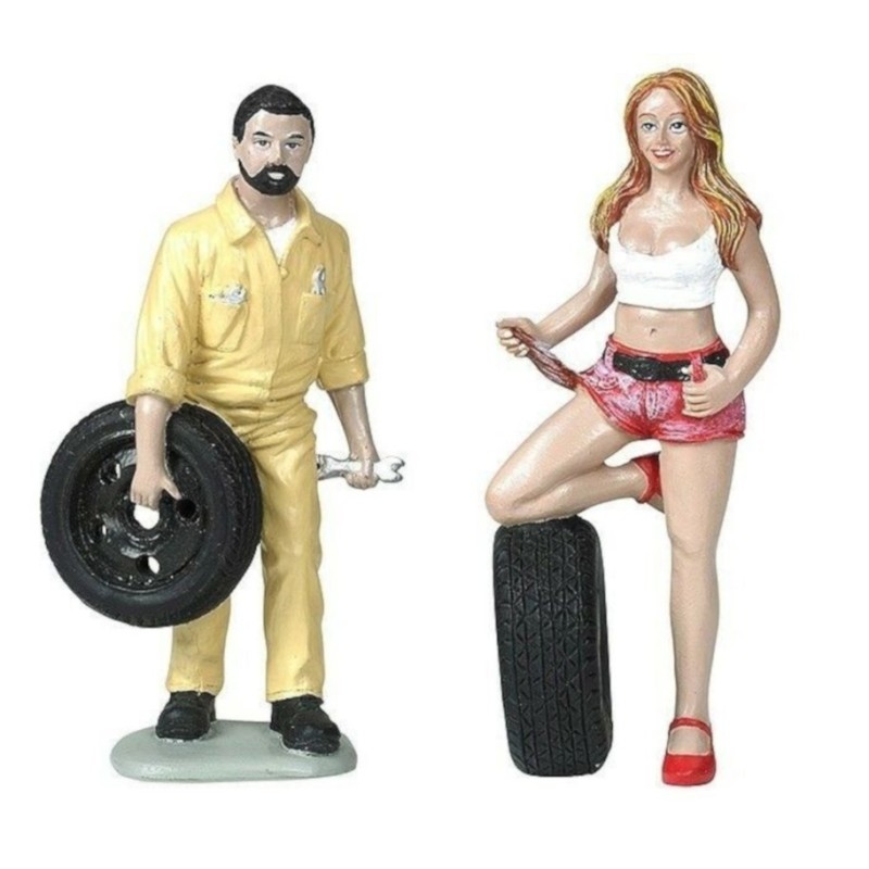 1/18 PERSONNAGE MECANICIEN Andie et Gery DIVERS
