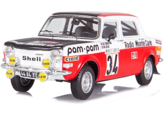 1/43 SIMCA 1000 Rallye 2 N°34 Monte Carlo 1973 SIMCA