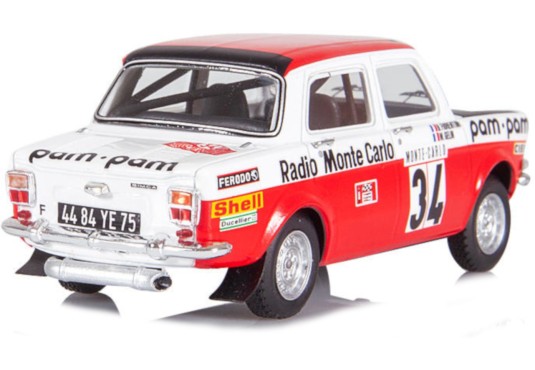 1/43 SIMCA 1000 Rallye 2 N°34 Monte Carlo 1973 SIMCA