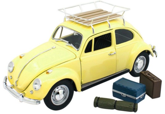 1/18 VOLKSWAGEN Coccinelle + Galerie + Bagages 1967 VOLKSWAGEN