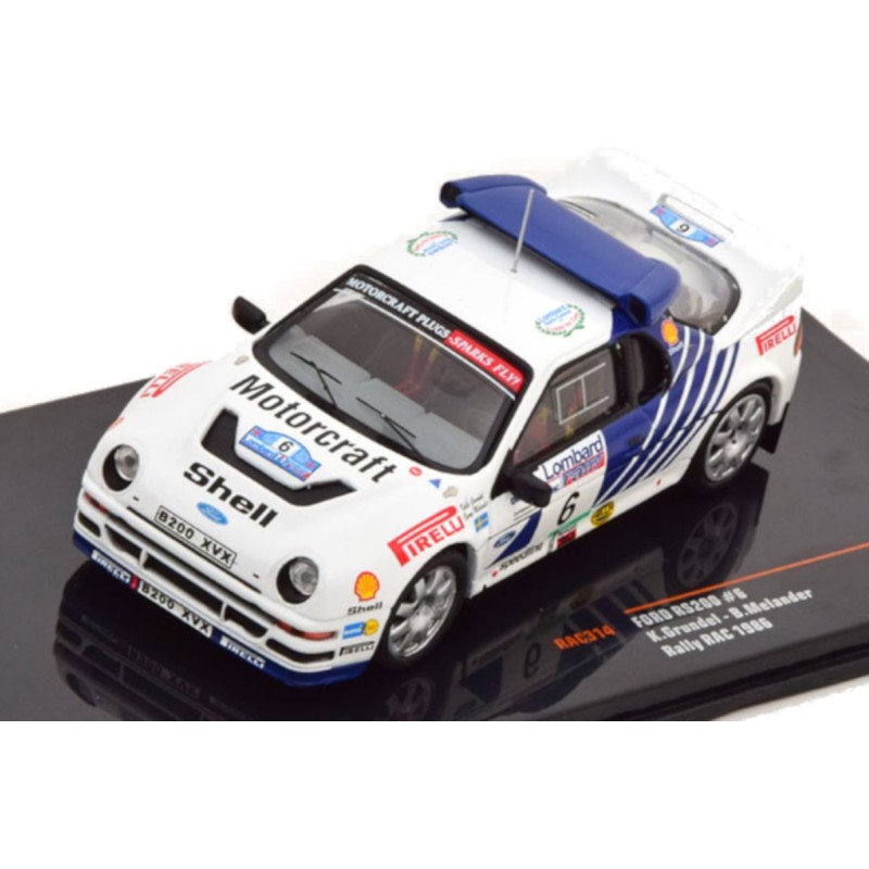 Miniature 1/43 FORD RS200 N°6 Rallye RAC 1986 I RS Automobiles