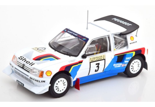 1/24 PEUGEOT 205 T16 Evo2 N°3 Rallye 1000 Lakes 1986 PEUGEOT