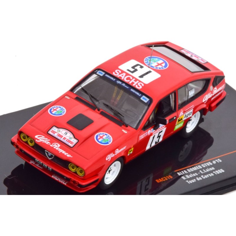 1/43 ALFA ROMEO GTV6 N°15 Tour de Corse 1986 ALFA ROMEO 1/43 ALFA ROMEO GTV6 N°15 Tour de Corse 1986 ALFA ROMEO