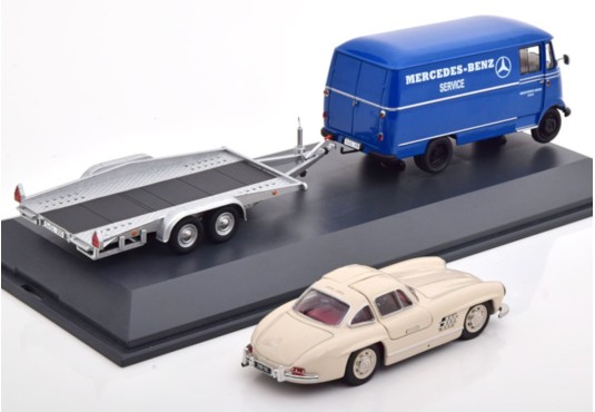 1/43 MERCEDES L319 "Mercedes-Benz Service" + Remorque + Mercedes 300 SL MERCEDES