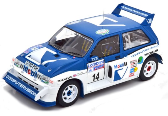 1/18 MG Métro 6R4 N°14 Rallye RAC 1986 MG