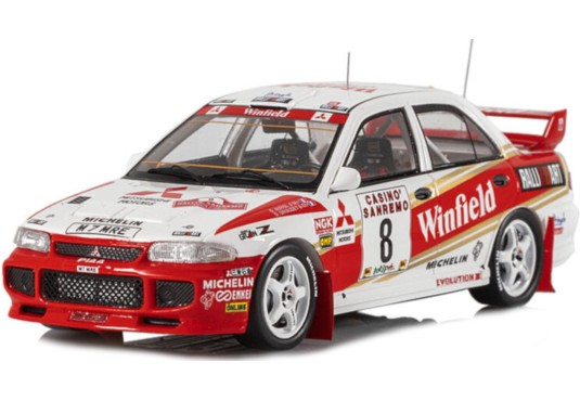 1/43 MITSUBISHI Lancer Evolution III N°8 Rallye San Remo 1996 MITSUBISHI