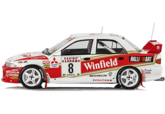 1/43 MITSUBISHI Lancer Evolution III N°8 Rallye San Remo 1996 MITSUBISHI