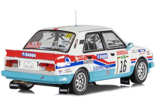 1/43 SKODA 130 LR N°16 Rallye San Remo 1986 SKODA