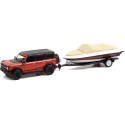 1/64 FORD Bronco Wildtrak 2021 + Remorque + Bateau