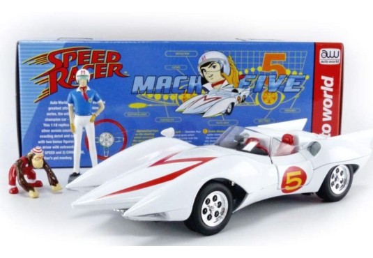 1/18 SPEED RACER N°5 Mach 5 + Personnages