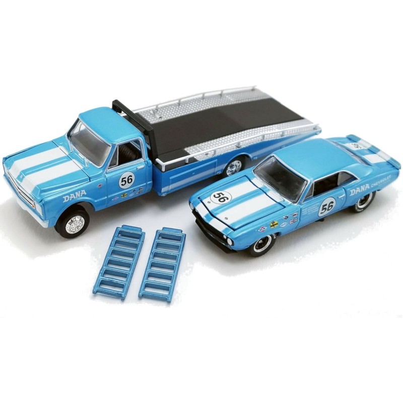 1/64 CHEVROLET C30 RAMPE + Chevrolet Camaro Trans am 1967