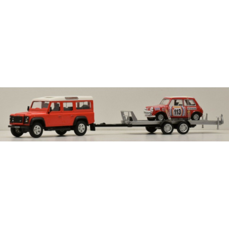 1/43 LAND ROVER Defender 110 + Remorque + Mini N°113 Racing