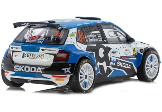 1/43 SKODA Fabia Rally2 Evo N°34 Rallye Croatie 2021