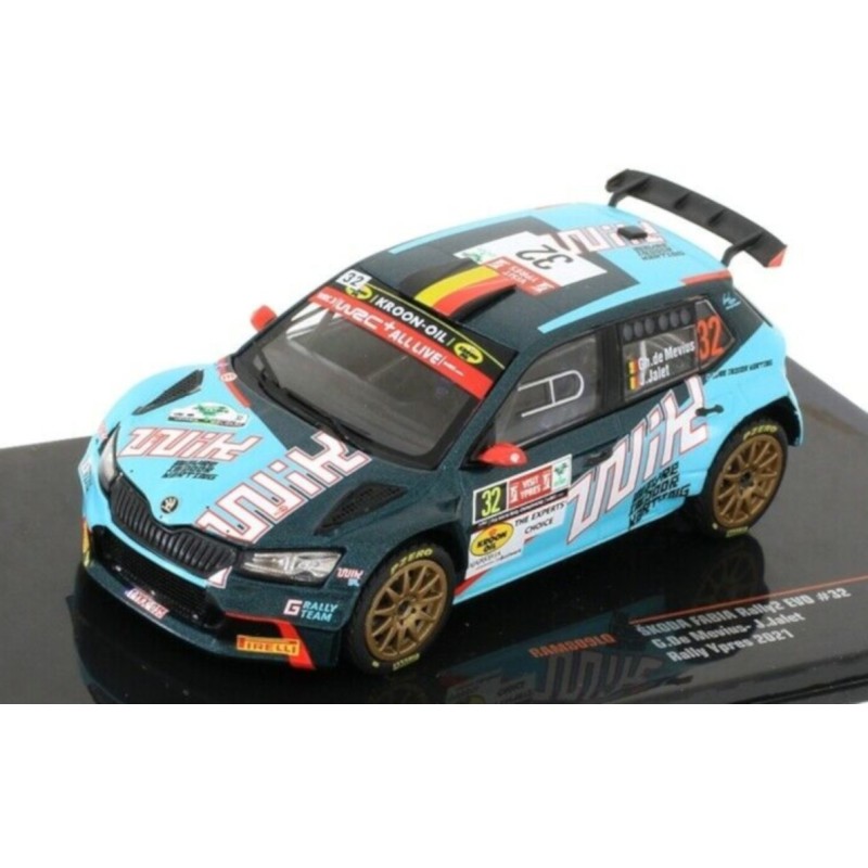 1/43 SKODA Fabia Rally2 Evo N°32 Rallye Ypres 2021