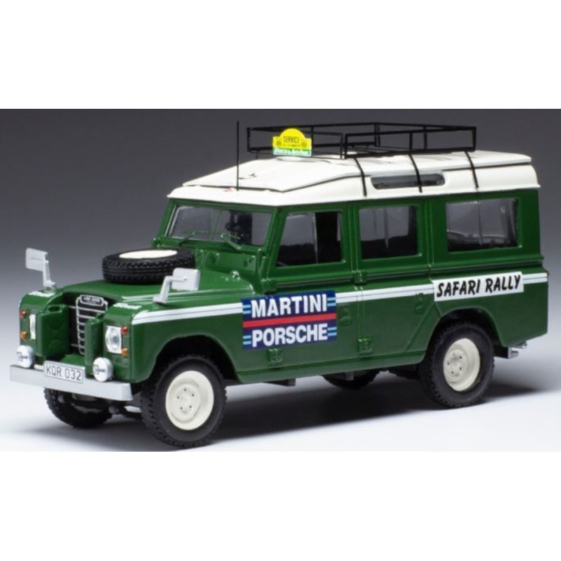 1/43 LAND ROVER Série III Safari Rally Martini Porsche Assistance 1978