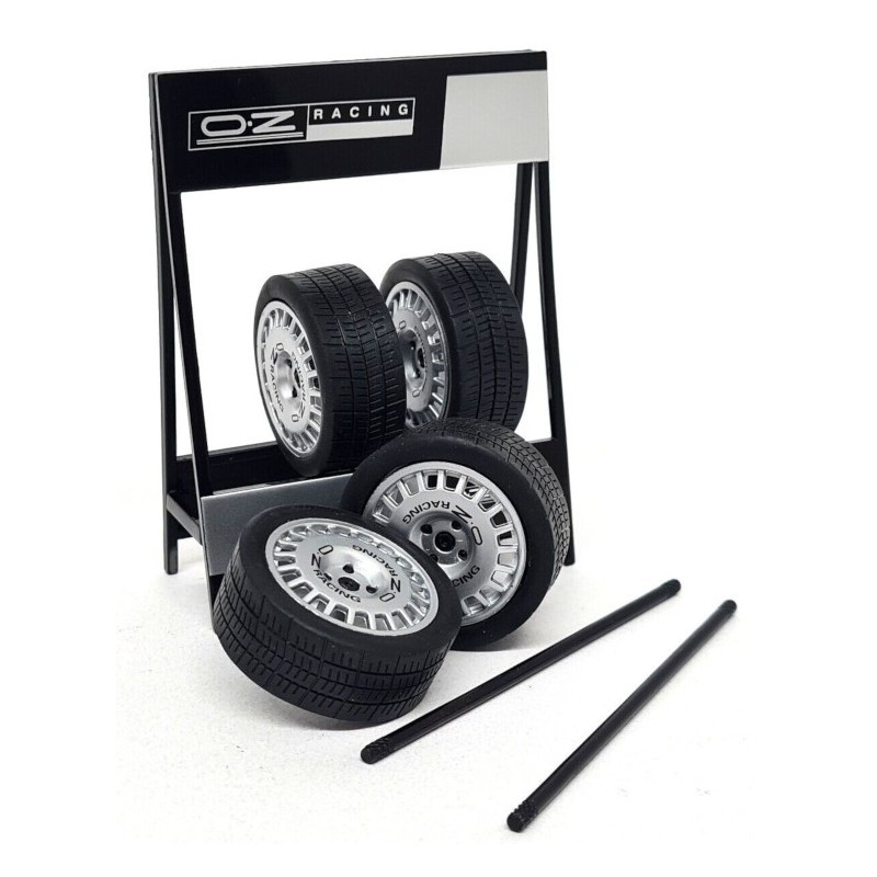 1/18 RACK Pneus OZ Racing + 4 Pneus avec jantes