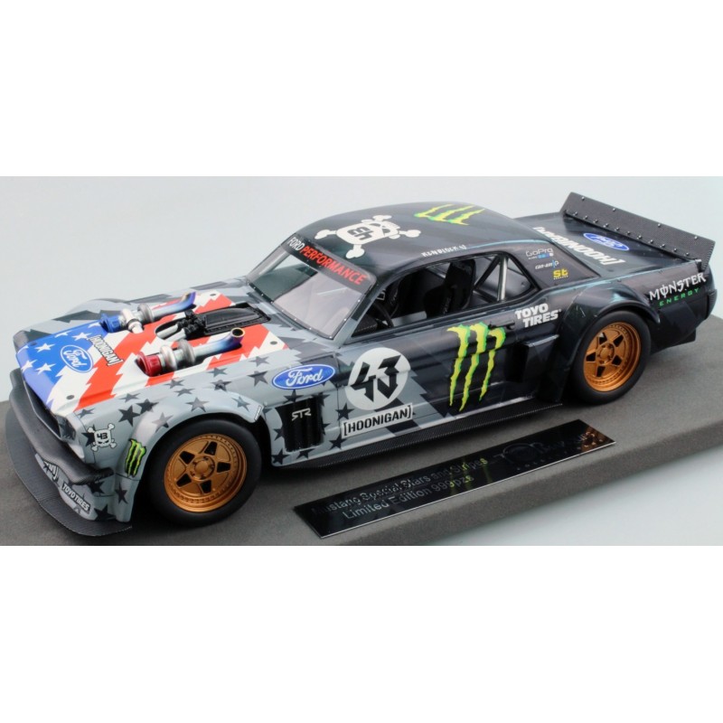 1/18 FORD Mustang Hoonigan V2 W/Strips and Star 1965