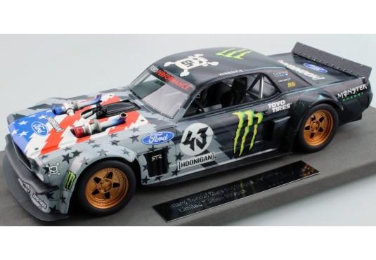 1/18 FORD Mustang Hoonigan V2 W/Strips and Star 1965