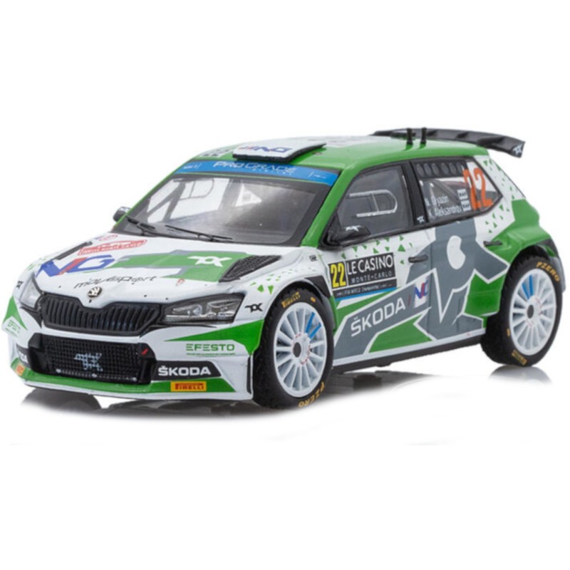 1/43 SKODA Fabia Rally2 Evo N°22 Monte Carlo 2022