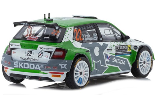 1/43 SKODA Fabia Rally2 Evo N°22 Monte Carlo 2022