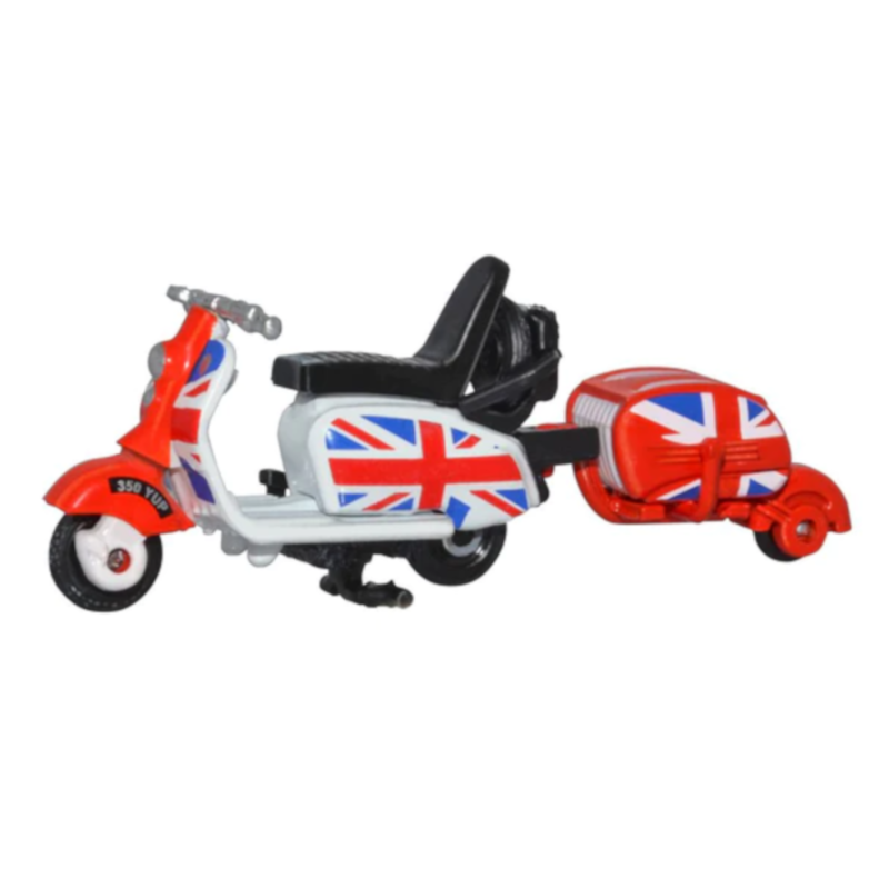 1/76 SCOOTER + Remorque Union Jack