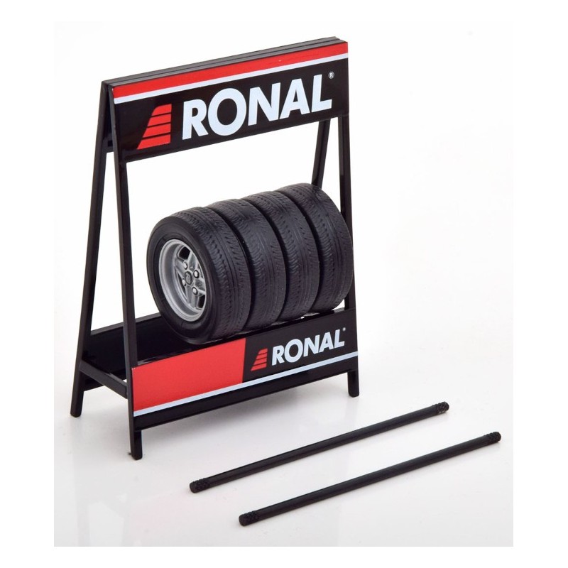 1/18 RACK Pneus RONAL + 4 Pneus