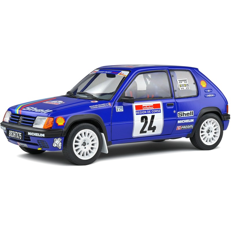 1/18 PEUGEOT 205 Rallye N°24 Tour de Corse 1990