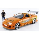 1/24 TOYOTA Supra Fast And Furious + Personnage Brian 1995