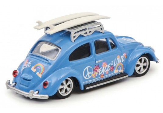 1/64 VOLKSWAGEN Coccinelle + Planches de Surf " Peace And Love "