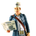 1/18 PERSONNAGE Joseph Vendeur de Journaux Maine Libre 1996 (Circuit des 24 h du Mans)