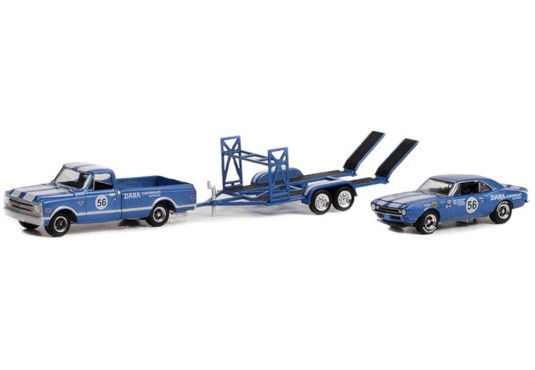 1/64 CHEVROLET C10 1968 + Chevrolet Camaro N°56 1967 + Remorque