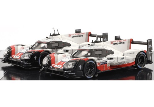 1/43 PORSCHE 919 Hybrid N°1 et PORSCHE 919 Hybrid N°2 Le Mans 2017