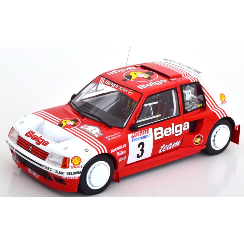 1/18 PEUGEOT 205 T16 N°3 Rallye Ypres 1985