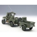 1/18 JEEP Willys + Remorque + Accessoires