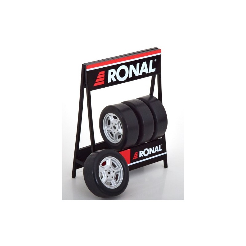 1/18 RACK Pneus RONAL + 4 pneus