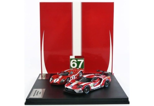 1/43 FORD GT40 N°1 Le Mans 1967 + FORD GT N°67 Le Mans 2019