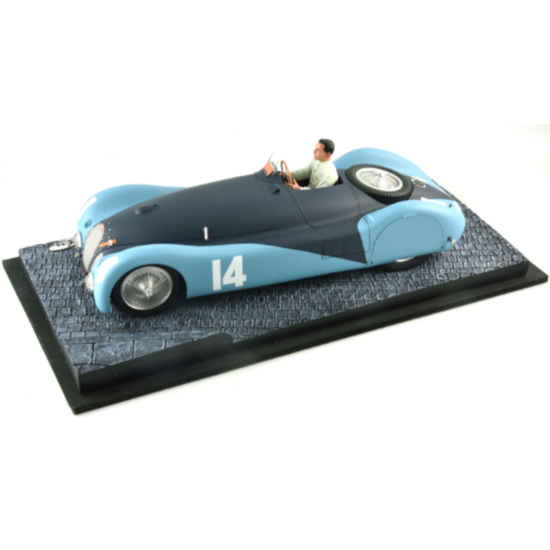 1/18 BUGATTI 57S 45 N°14 Grand Prix ACF Monthléry 1937 + Personnage Jean Bugatti