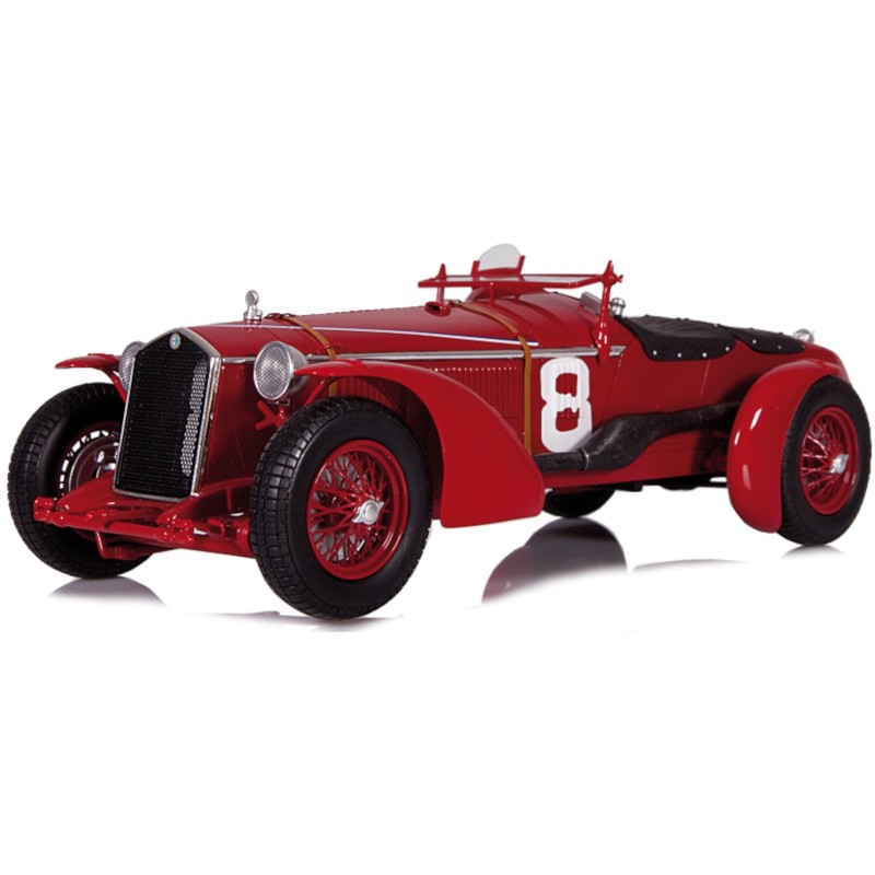1/18 ALFA ROMEO 8C N°8 Le Mans 1932 + Vitrine