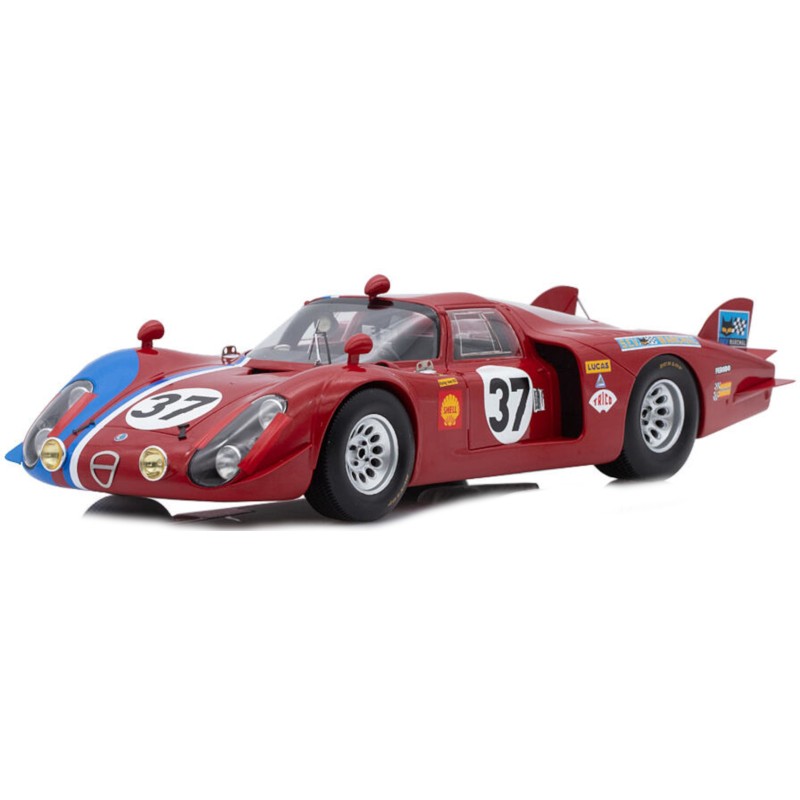 1/18 ALFA ROMEO 33/2 N°37 Le Mans 1968 + Vitrine