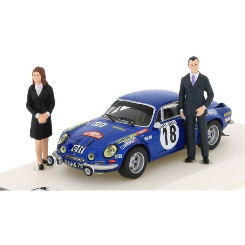 1/43 ALPINE RENAULT A110 1800S N°18 Monte Carlo 1973 + 2 Personnages